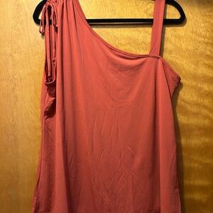 Maurices Rust Orange One-Shoulder Tank Top